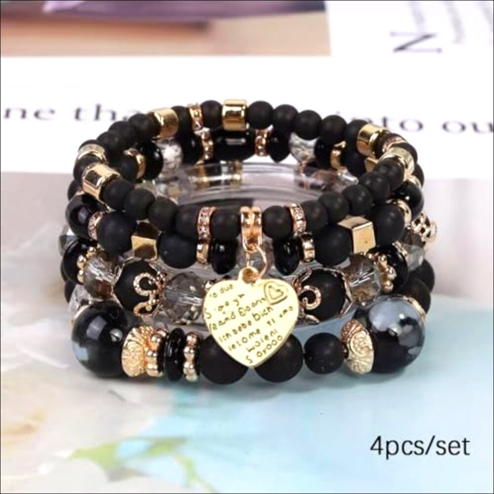 Bohemian Stackable Multi Layer Beaded Bracelets S… - image 2